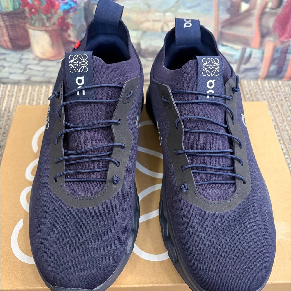 On+LOEWE Cloudtilt All Navy Sneakers - Picture 9 of 11
